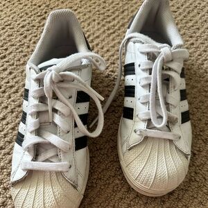 Adidas Classic White and Black Shoes